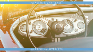 Classic Light Leak Overlays 60 Pack Available in 4k, HD, 30 & 60fps