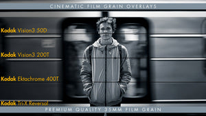 35mm Film Grain Overlays Available in 4k & HD