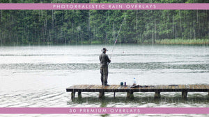 4K Photorealistic Rain Overlays for Film and Video